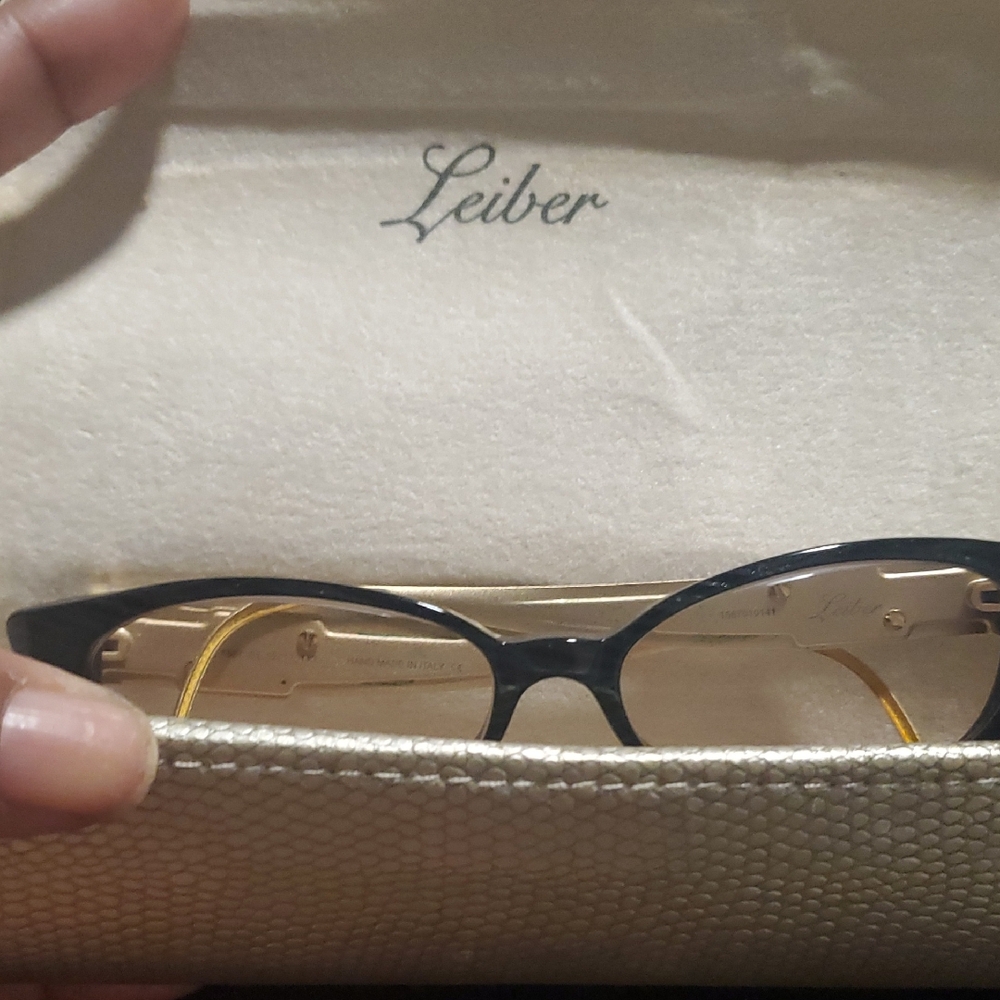 Judith Leiber Black and Gold Glasses Vintage/Rare